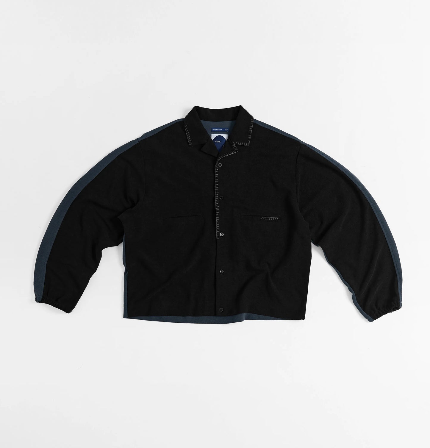 Melsign - Merged Knit L/S Shirt - Black-Navy