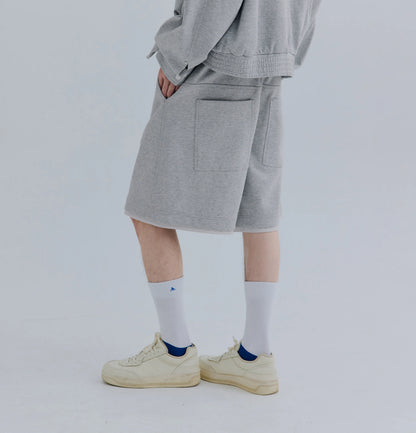 Melsign - Layered Edge Sweatshorts - Gray