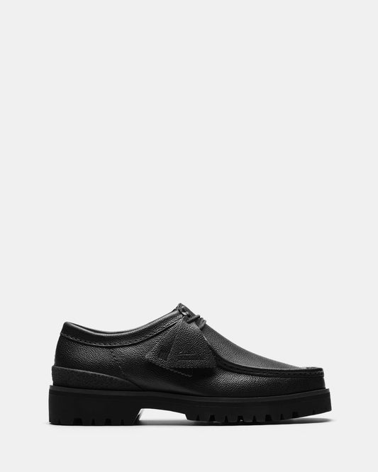 Clarks Originals - Wallabee Yukon Black Scotch Grain Leather - Black