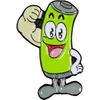 OHSHIT! / MADE IN THE USA - MUSCLE BATTERY PIN Pin - Multi