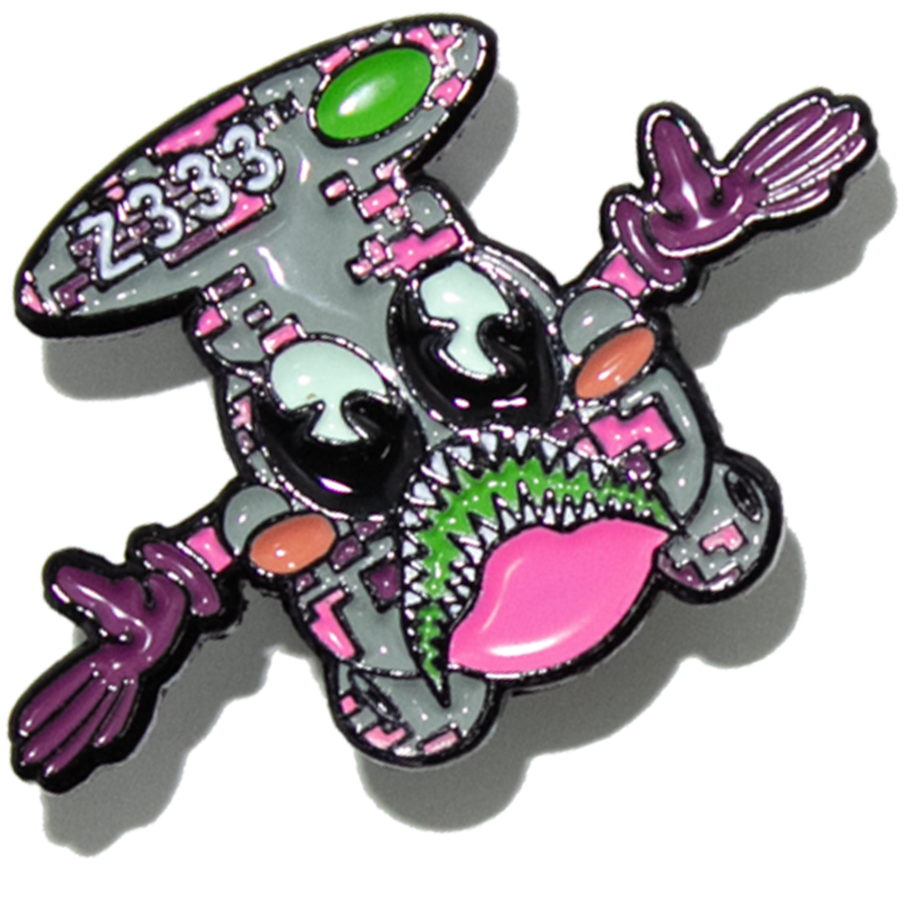 OHSHIT! / MADE IN THE USA - Peabus Z 'PEACE BUSTERZ3 33-BUS' Pin - Multi