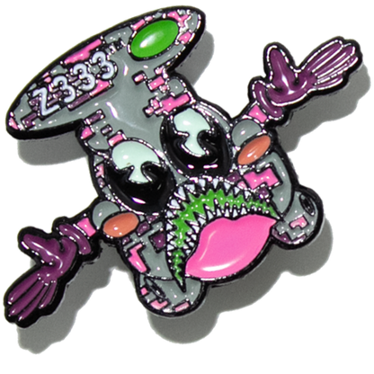 OHSHIT! / MADE IN THE USA - Peabus Z 'PEACE BUSTERZ3 33-BUS' Pin - Multi