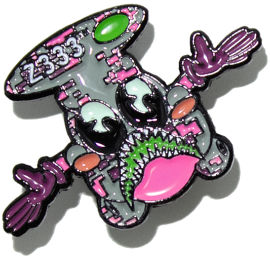 OHSHIT! / MADE IN THE USA - Peabus Z 'PEACE BUSTERZ3 33-BUS' Pin - Multi