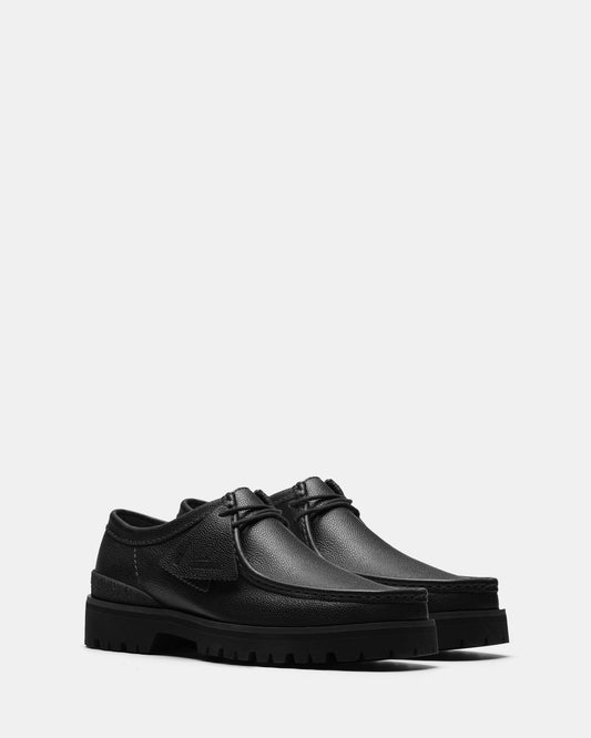 Clarks Originals - Wallabee Yukon Black Scotch Grain Leather - Black