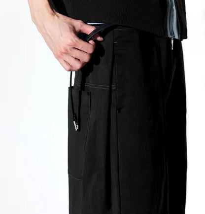 Melsign - Pastel Pleated Pants - Black