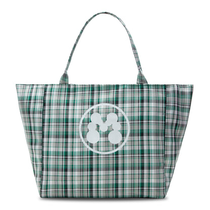 Momotoys - Bubble M Plaid Tote Bag - Green