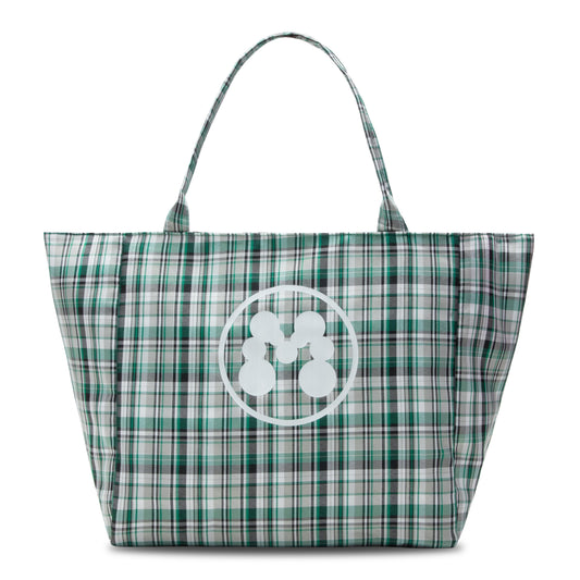 Momotoys - Bubble M Plaid Tote Bag - Green