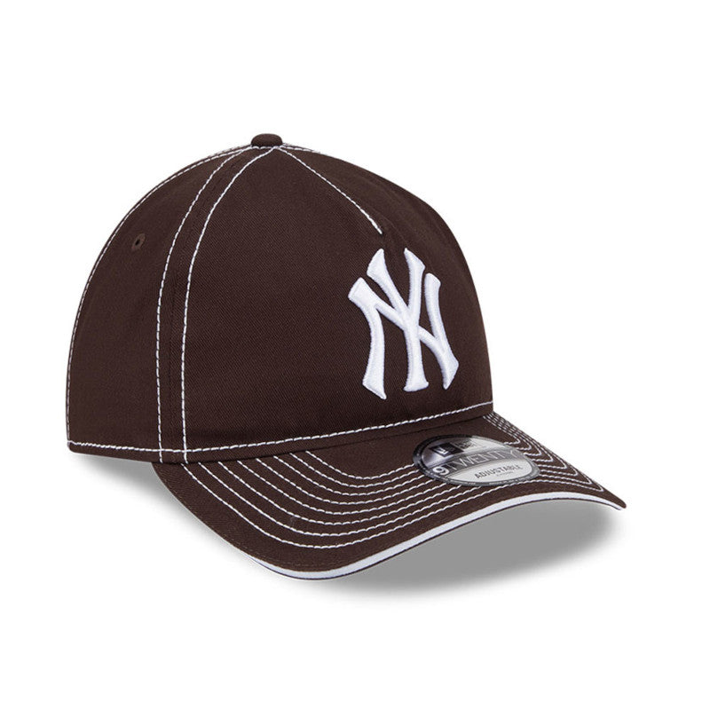New Era - 9TWENTY A-FRAME NY Yankees Contrast Stitch - Burnt Wood