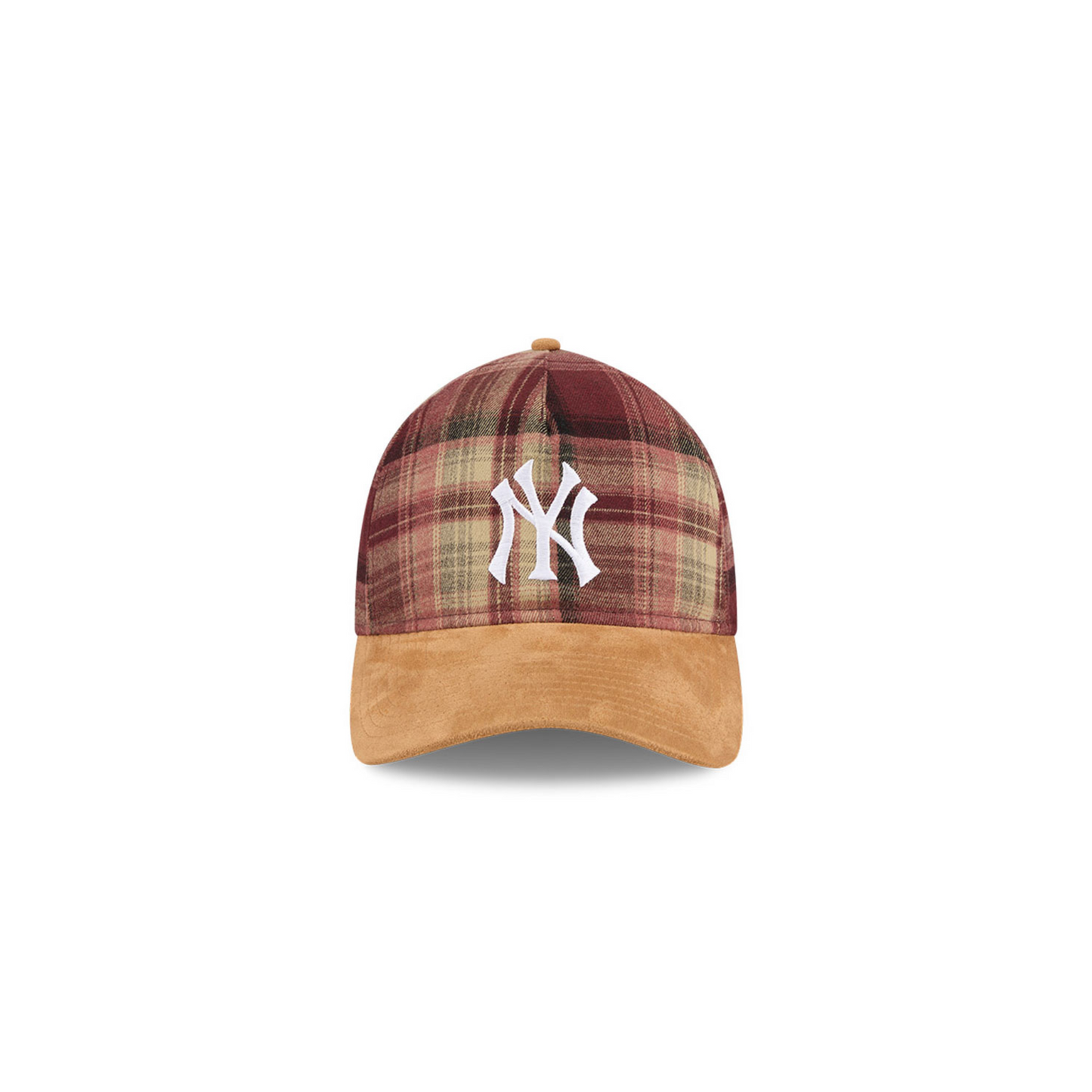 New Era - 9TWENTY® A-FRAME™ Plaid Suede New York Yankees Cap - Brown Flannel