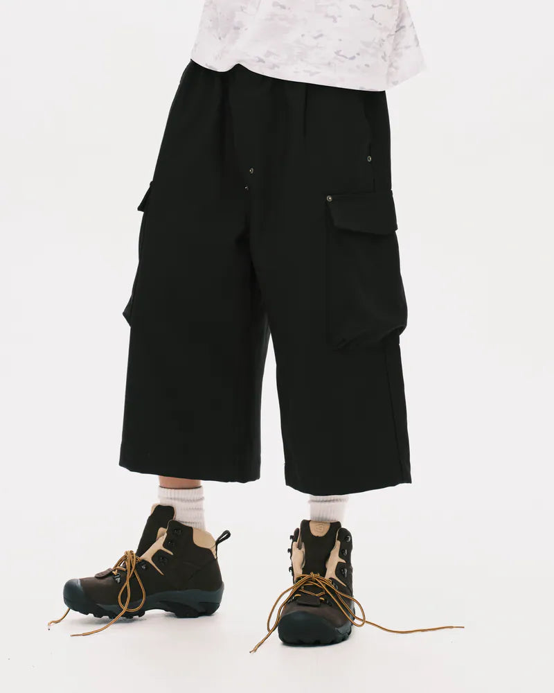 Nul1.Org - Biofrost Mix Wool Shorts - Black