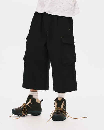 Nul1.Org - Biofrost Mix Wool Shorts - Black