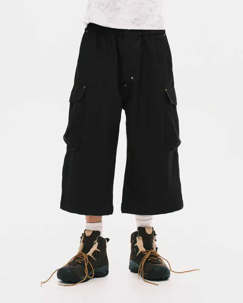 Nul1.Org - Biofrost Mix Wool Shorts - Black