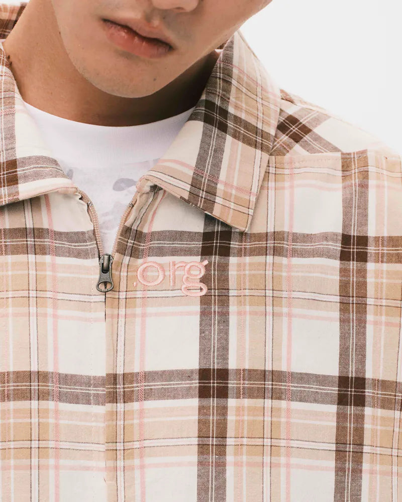 Nul1.Org - DEI Zip Shirt - Pink