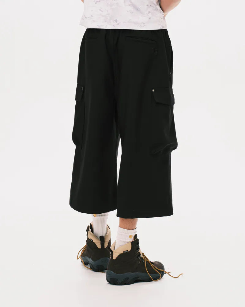 Nul1.Org - Biofrost Mix Wool Shorts - Black
