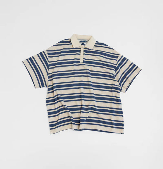 Melsign - Wide Stripe Polo - Ocean
