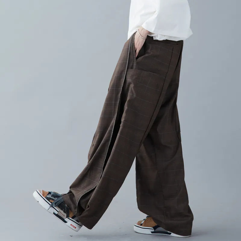 Melsign - Baggy Tartan Trousers V2 - Brown