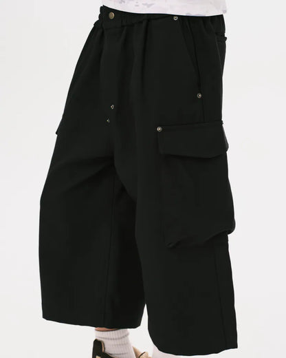 Nul1.Org - Biofrost Mix Wool Shorts - Black