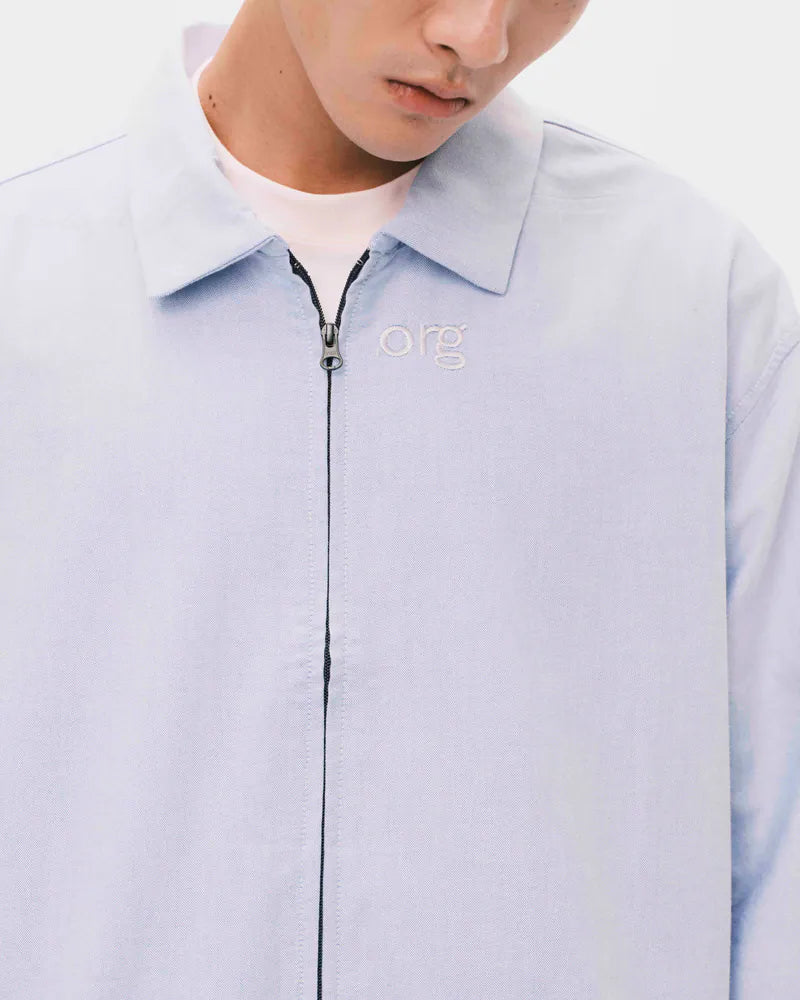 Nul1.Org - DEI Zip Shirt - Blue