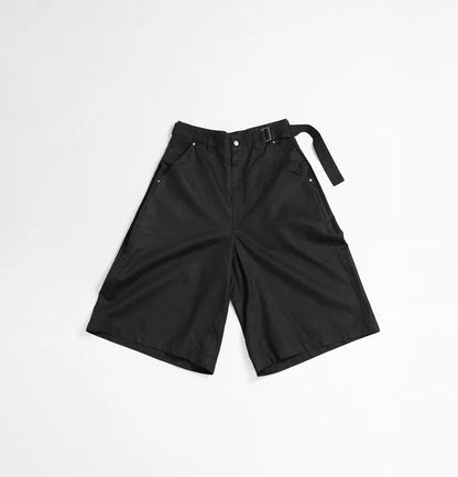 Melsign - Cropped Drapey Baggy Pants - Black