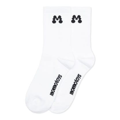 Momotoys - Bubble M Logo Socks - White