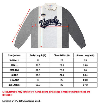 VANDYTHEPINK - Patchwork Polo L/S - Heather Grey