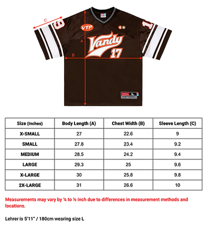 VANDYTHEPINK - Football Jersey - Brown