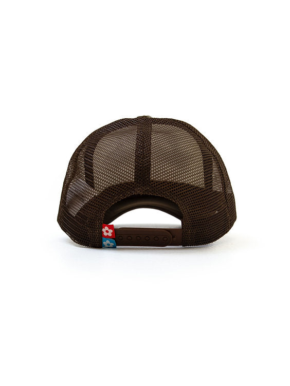 VANDYTHEPINK - Eye Logo Trucker Hat - Brown