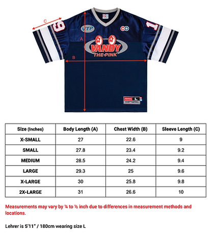 VANDYTHEPINK - Football Jersey - Navy