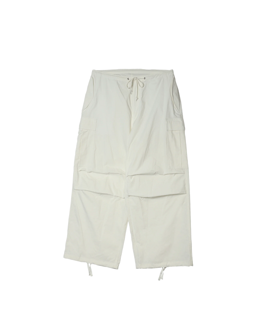 Army Twill - Cotton Nylon Cargo Pants - White