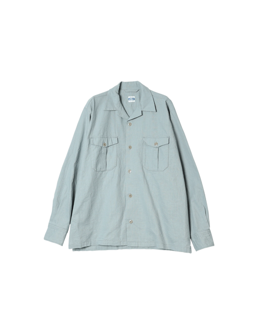 Army Twill - Cotton Slab Utility Shirt - Blue