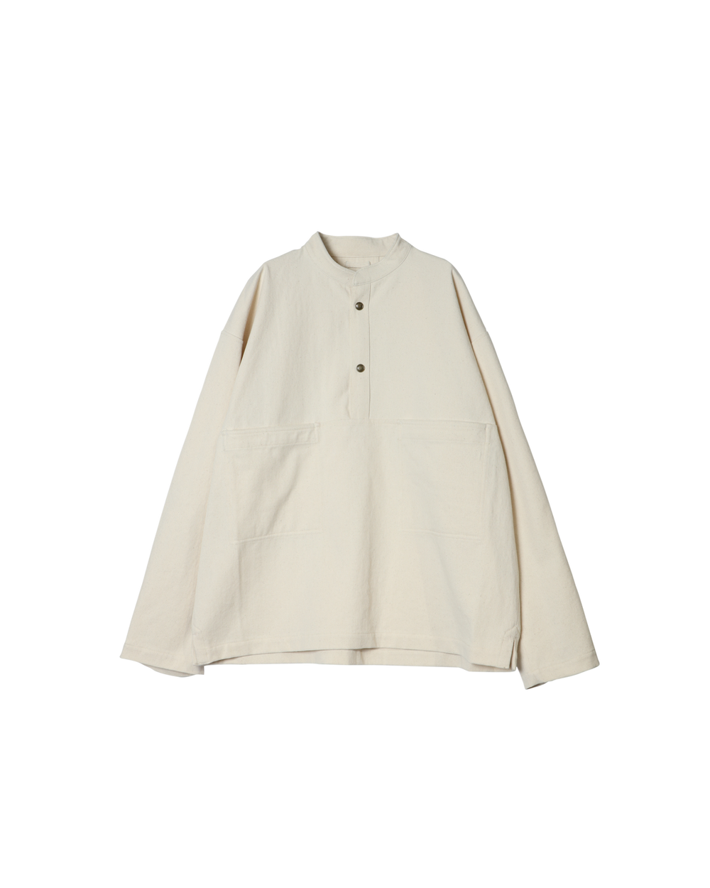 Army Twill - Denim Dot Bottom Smock - Ecru