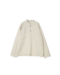 Army Twill - Denim Dot Bottom Smock - Ecru