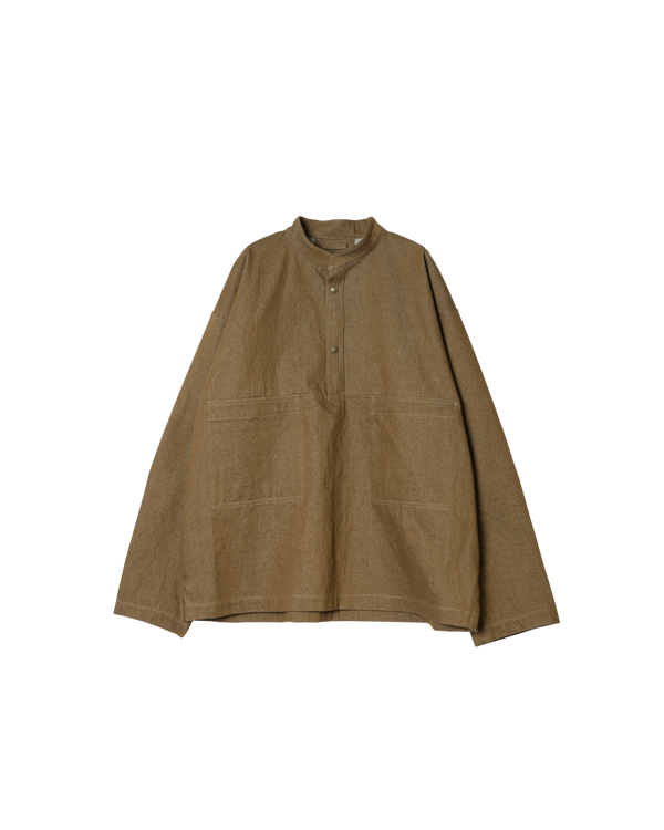 Army Twill - Denim Dot Bottom Smock - Brown