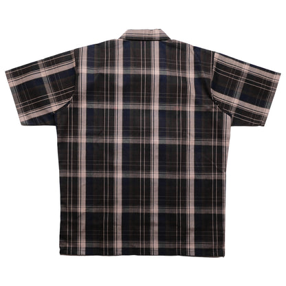 Ben Davis - Short Sleeve Half Zip Plaid (Brown)