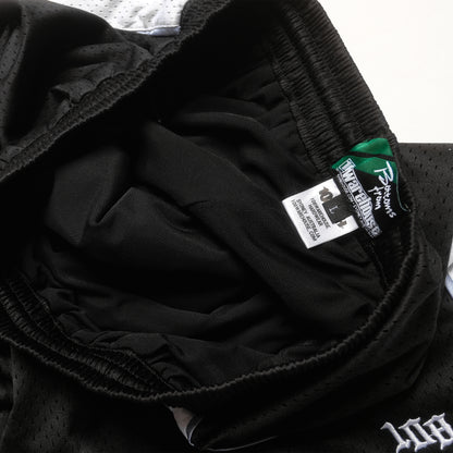108WAREHOUSE - Two Panel Mesh Shorts - Black / White