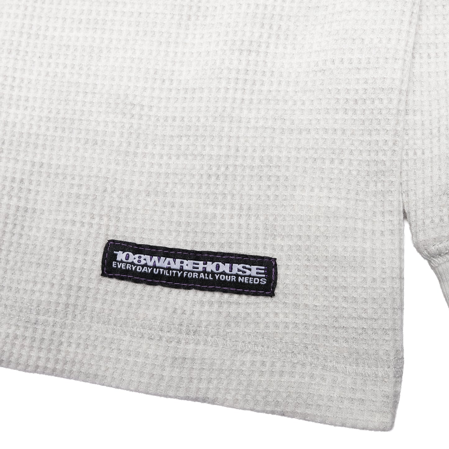 108WAREHOUSE - Waffle Knit Long Sleeve - Ash Grey
