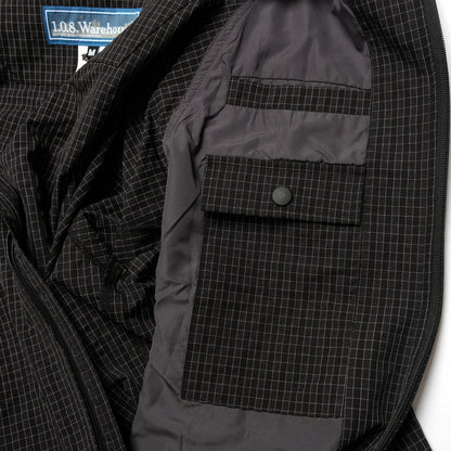 108WAREHOUSE - Zip Plaid Jacket - Black/Blue Checkered