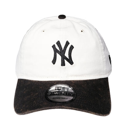 New Era - 9TWENTY NY Yankees 2-Tone Snow Wash Cap - White/Black