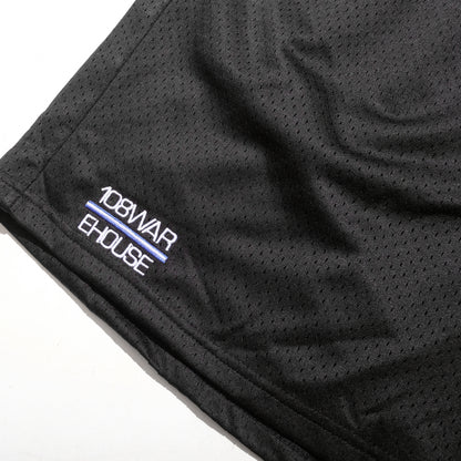 108WAREHOUSE - Stripe Logo Mesh Shorts - Blue