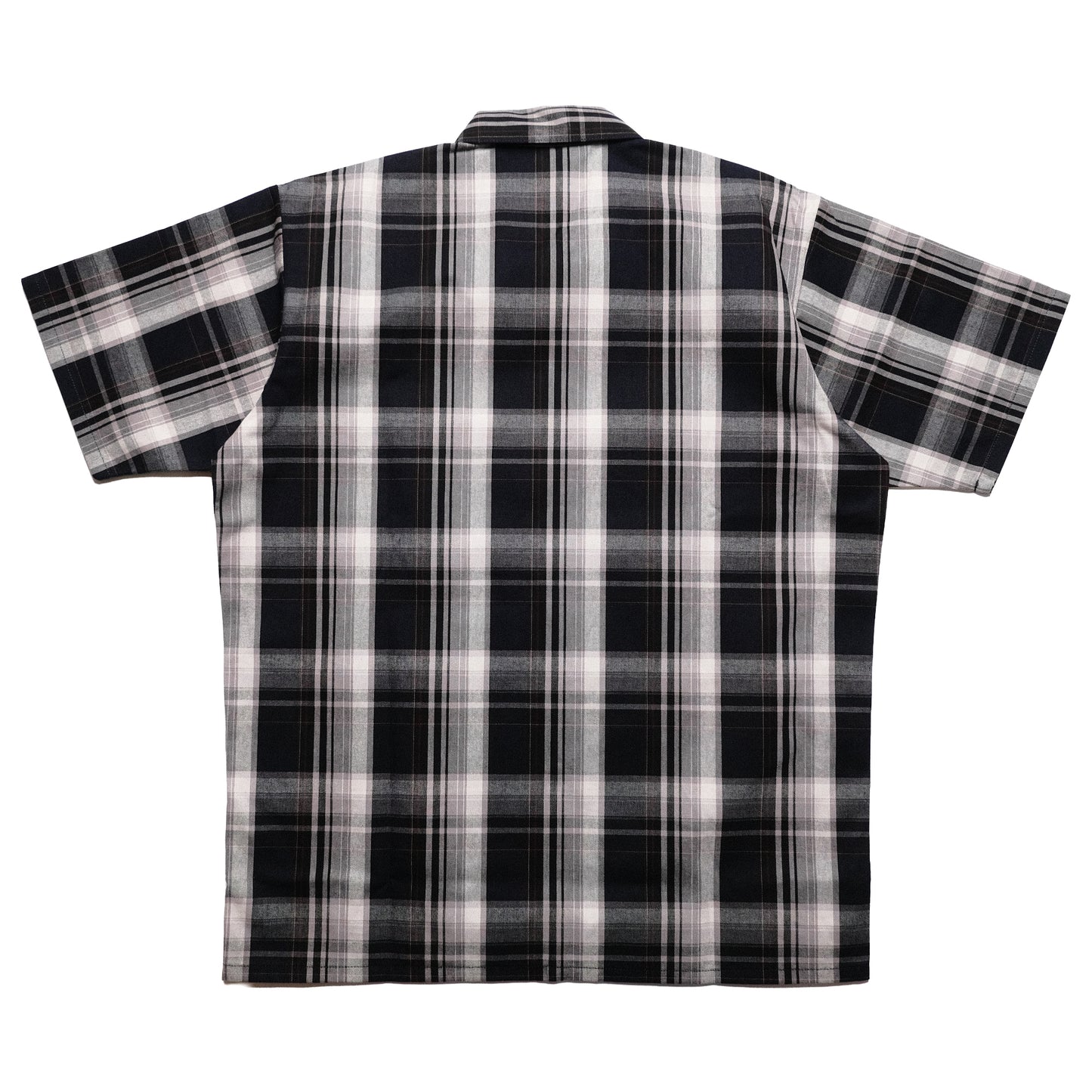 Ben Davis - Short Sleeve Half Zip Plaid (Navy/Grey)