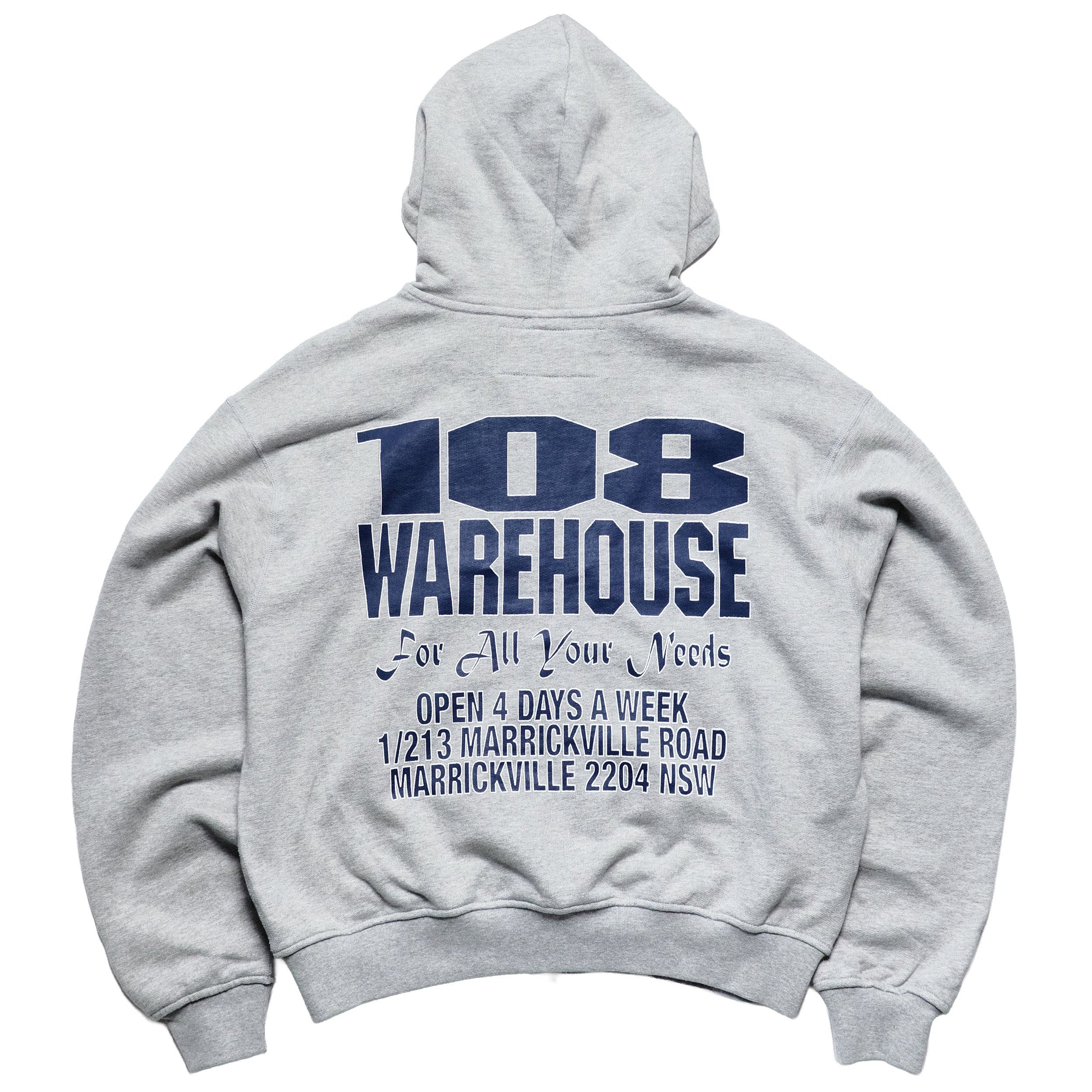 トップス SEESEE FONT LOGO HOODIE GRAY XL 108WAREHOUSE - Cropped Zip Shop Logo Hoodie - Grey