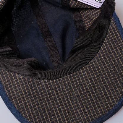 108WAREHOUSE x Troy O'Shea - Shoebill Cap (Regular Visor) - 2 Tone Indigo / Plaid