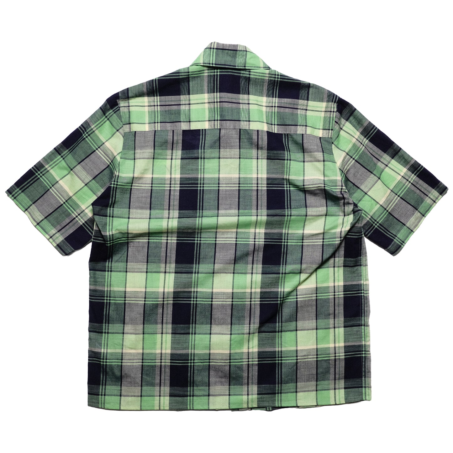Pseushi - S/S Cottage Shirt - Navy/ Green