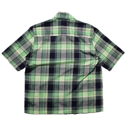 Pseushi - S/S Cottage Shirt - Navy/ Green