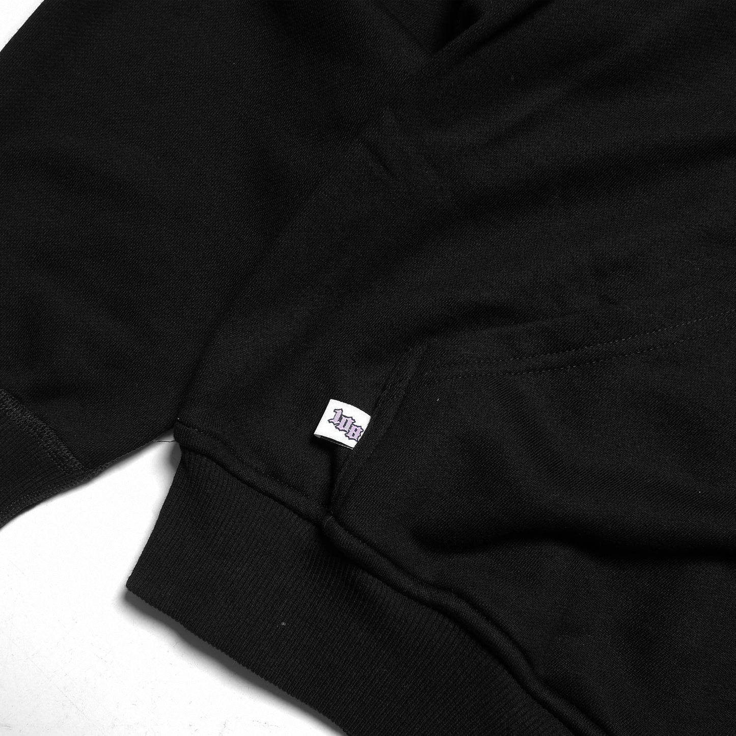 108WAREHOUSE - Cropped Zip Shop Hoodie - Black