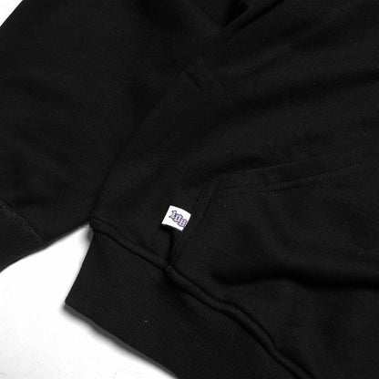 108WAREHOUSE - Cropped Zip Shop Hoodie - Black
