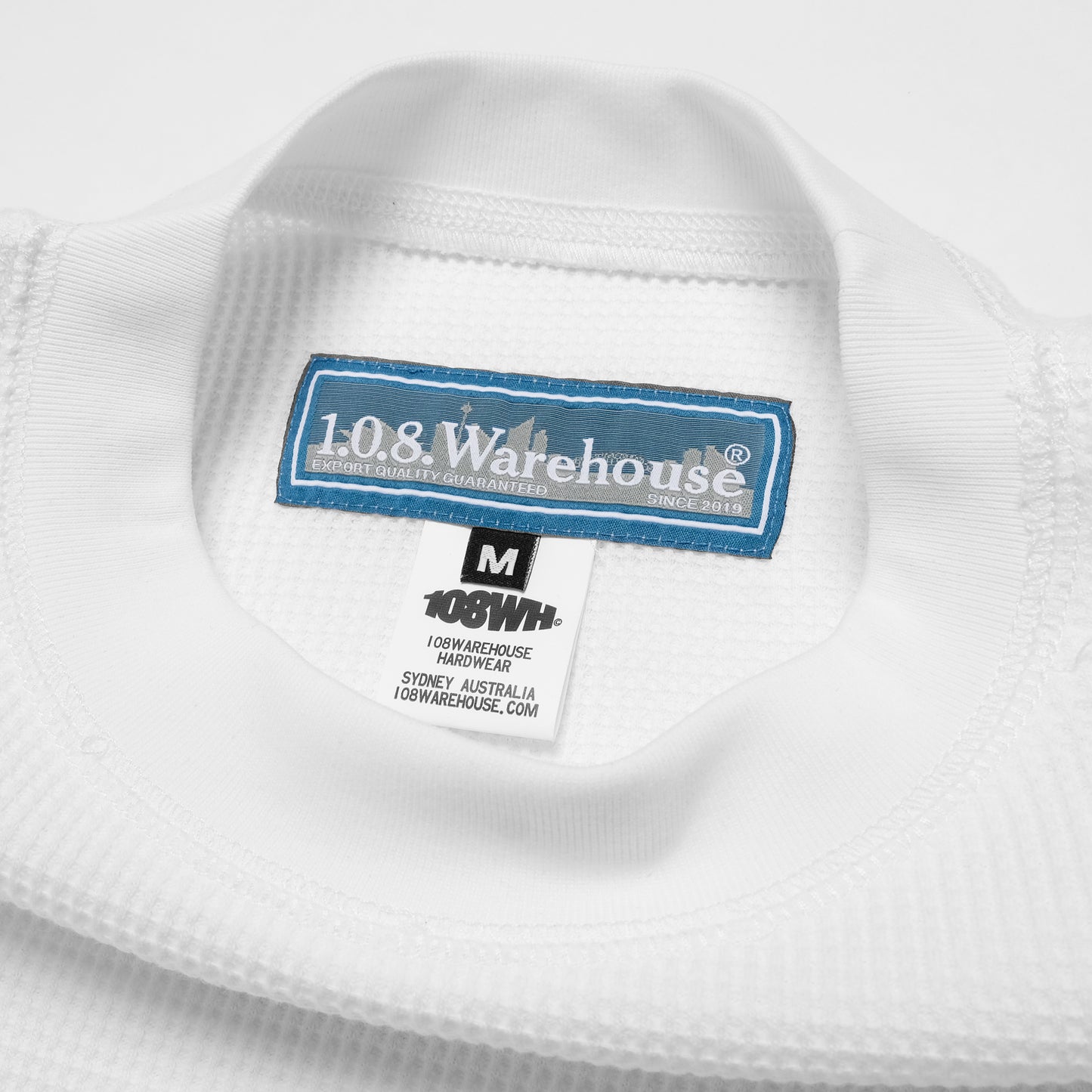 108WAREHOUSE - Waffle Knit Long Sleeve - White
