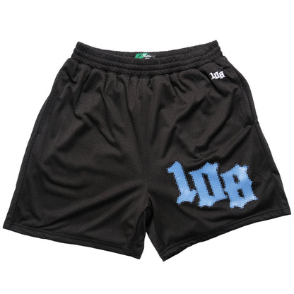 108WAREHOUSE - Big Team Logo Mesh Shorts - Black / Blue