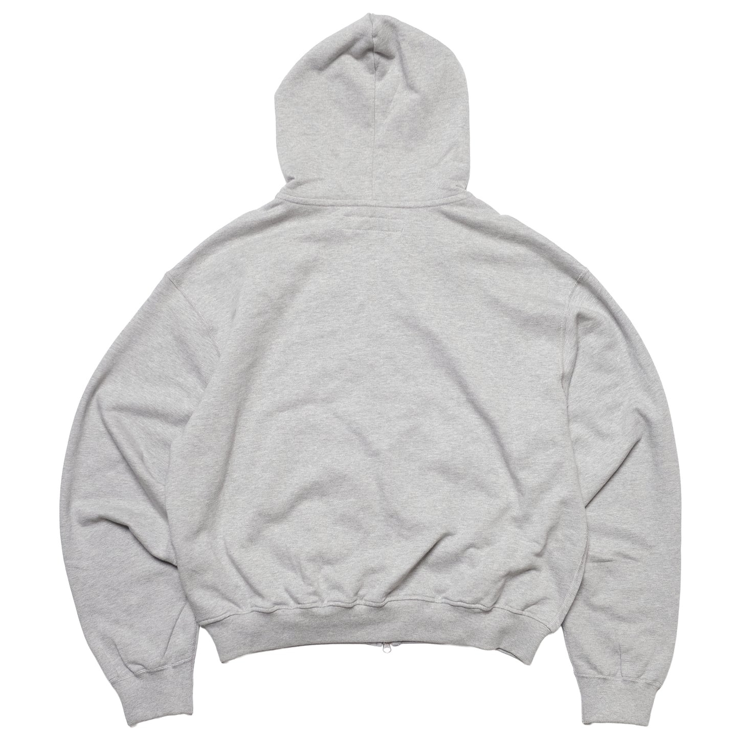 108WAREHOUSE - Cropped Zip Team Logo Hoodie - Grey