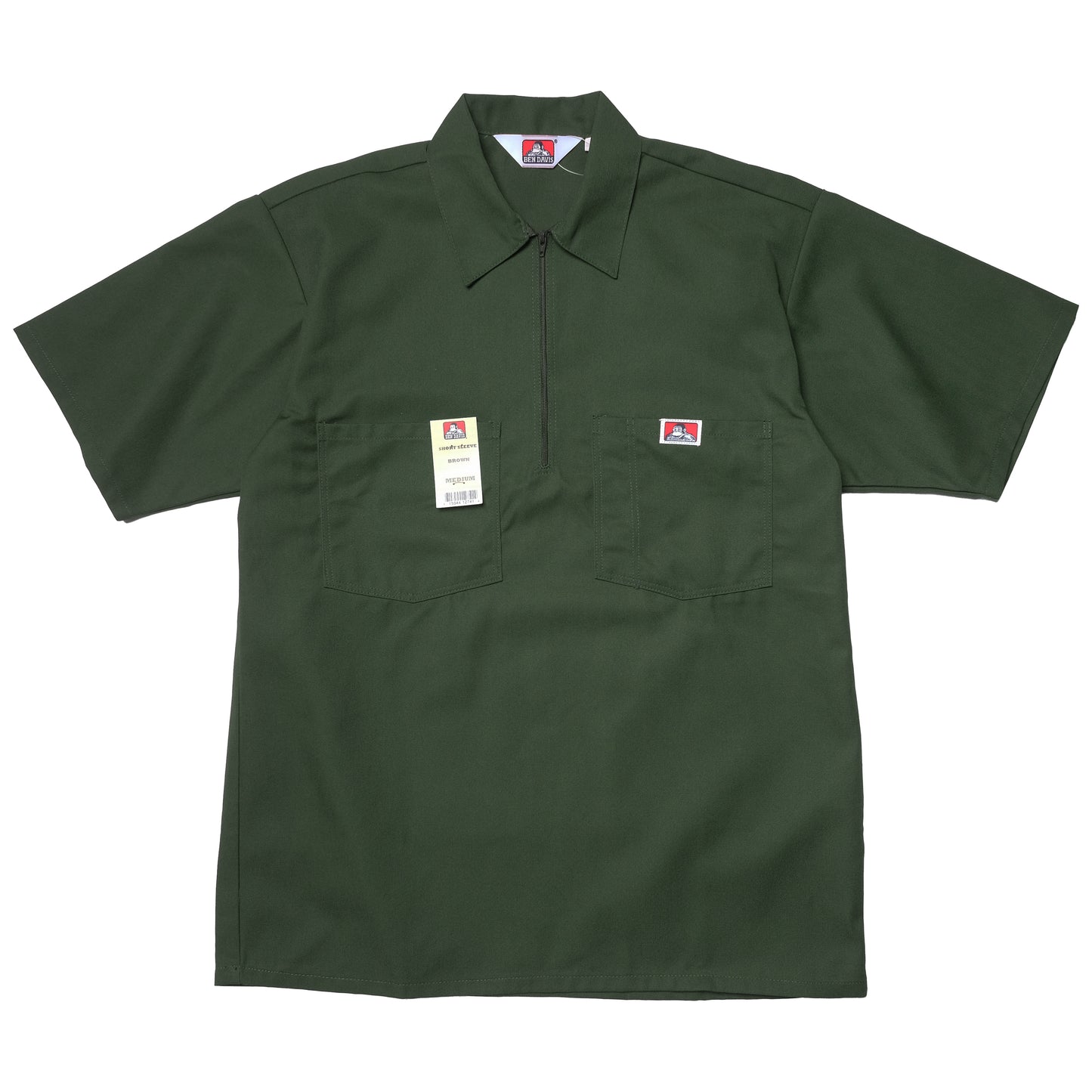 Ben Davis - Short Sleeve Half Zip Solid (Olive)